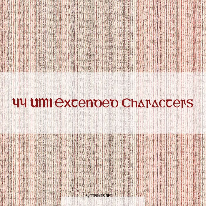 YY UMI Extended Characters example